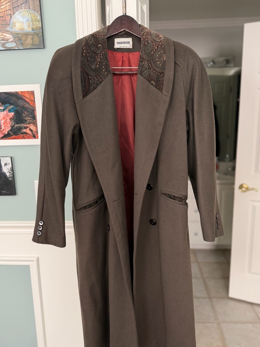 Vintage Donny Brook trench coat- Certified Woolmark